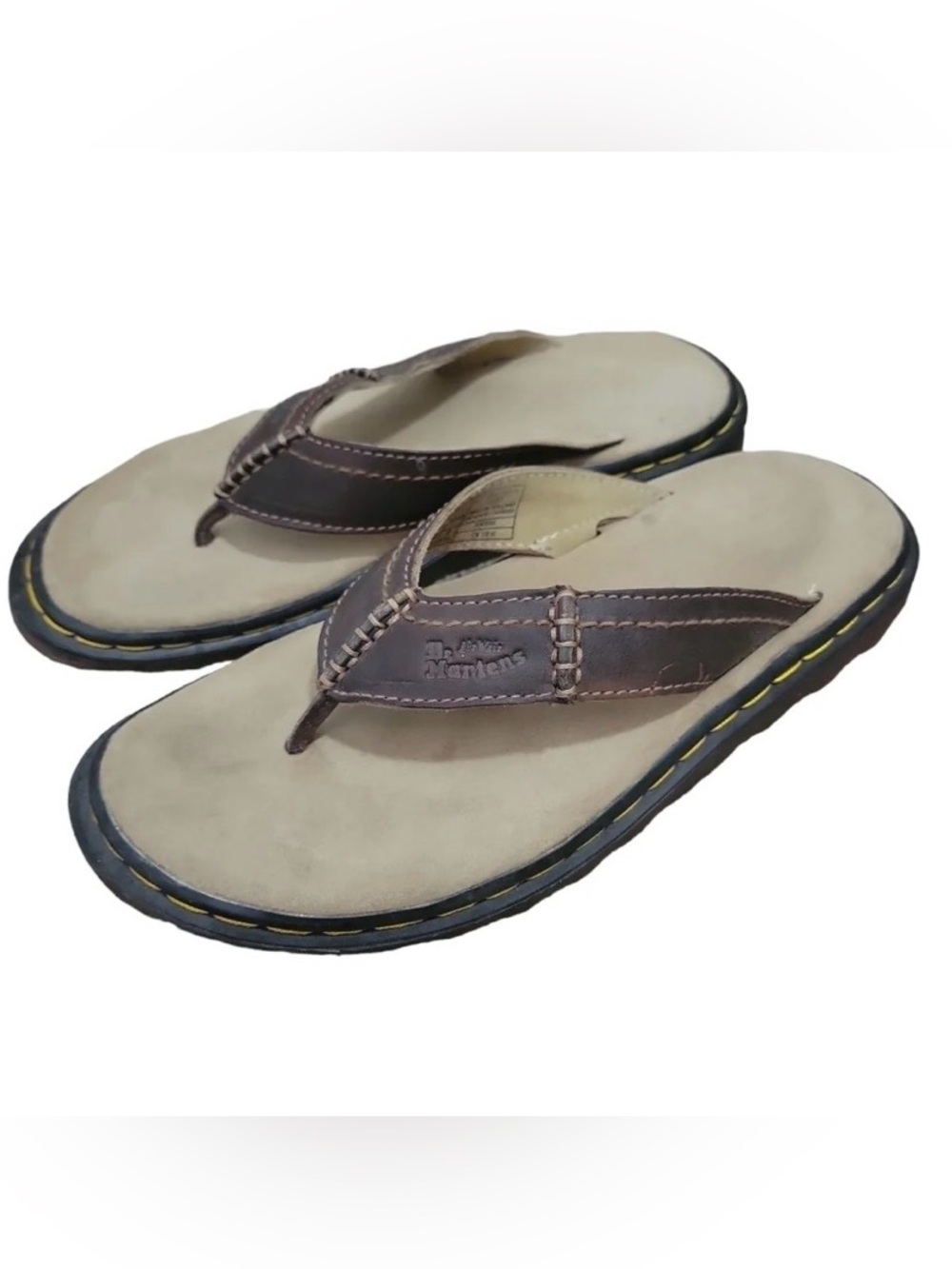 Dr. Martens Airwave Brown Leather Flip Flops Men’s Size 9 New